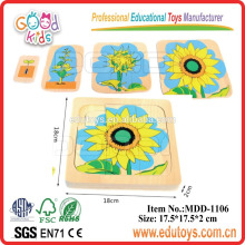 Wooden Puzzle Toy Factory Sunflower Growth Puzzle